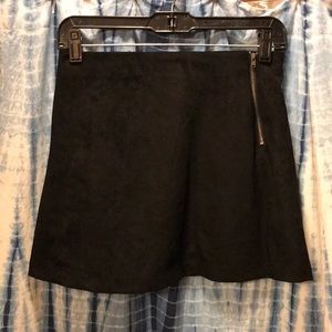 Black velvet skirt